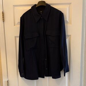 Banana Republic Navy Button-Up Overshirt